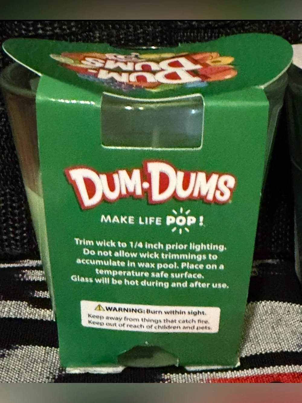 Candy Scented Candles: 4 Set Junior Mints, Smarties, Fluffy Stuff, Dum-Dums 3oz